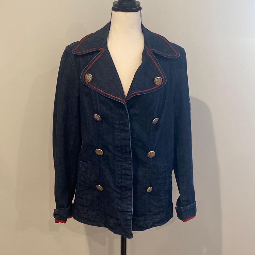 Brighton Follow your heart double breasted jacket blazer embroidered structured